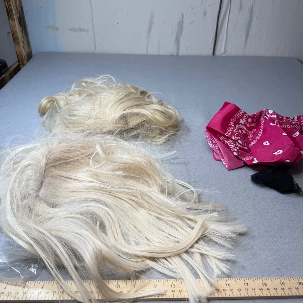 2‎ Blonde Wigs Hair Synthetic Loose Wave, Halloween Costume, Pretend Cowgirl